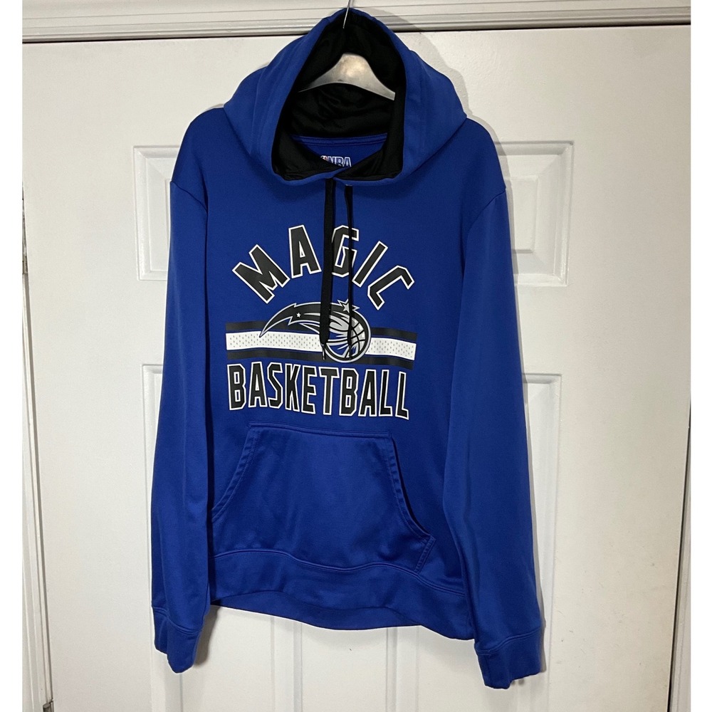 NBA Orlando Magic Mens Blue Basketball Hoodie Sweatshirt Size Medium